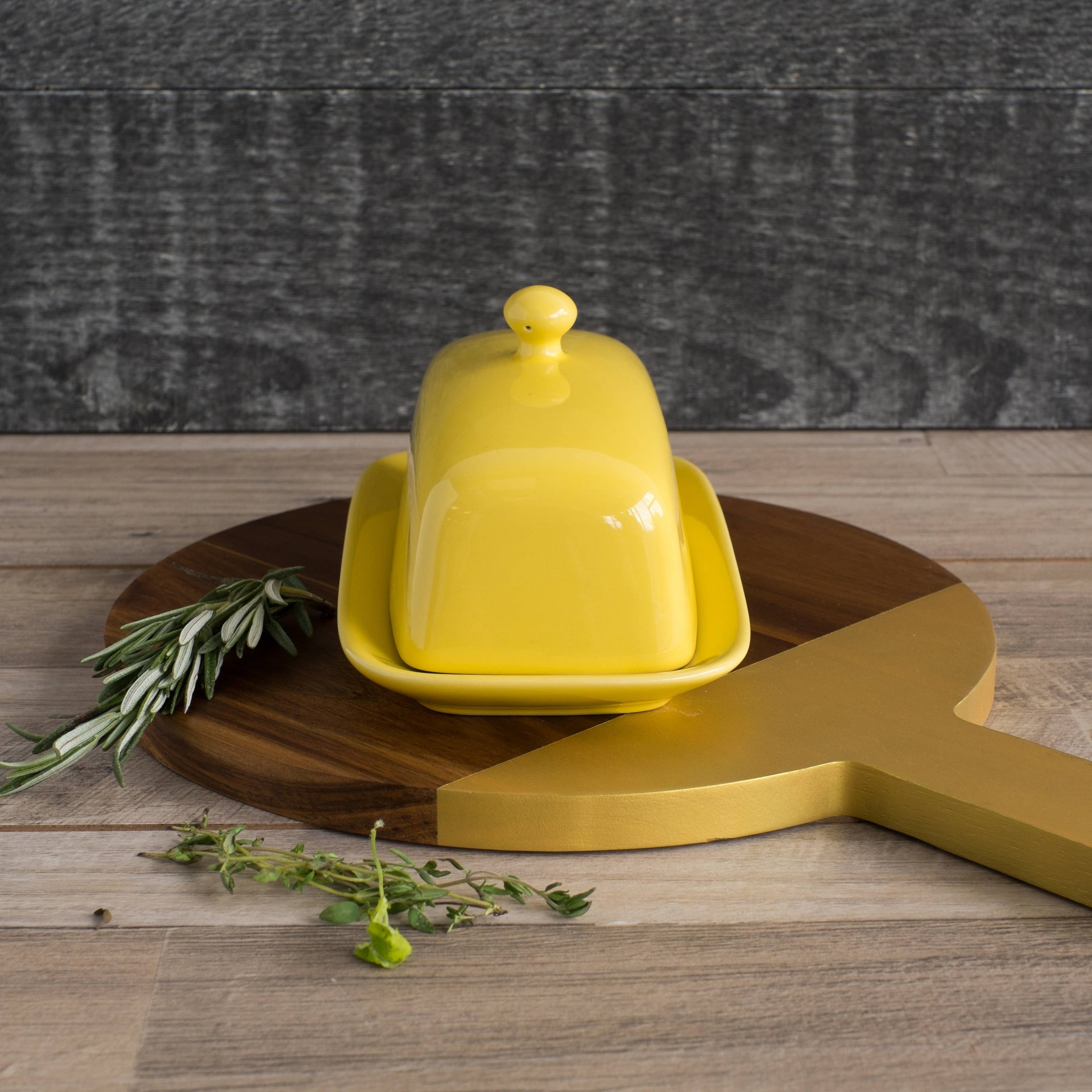 Lemon Yellow Butter Dish