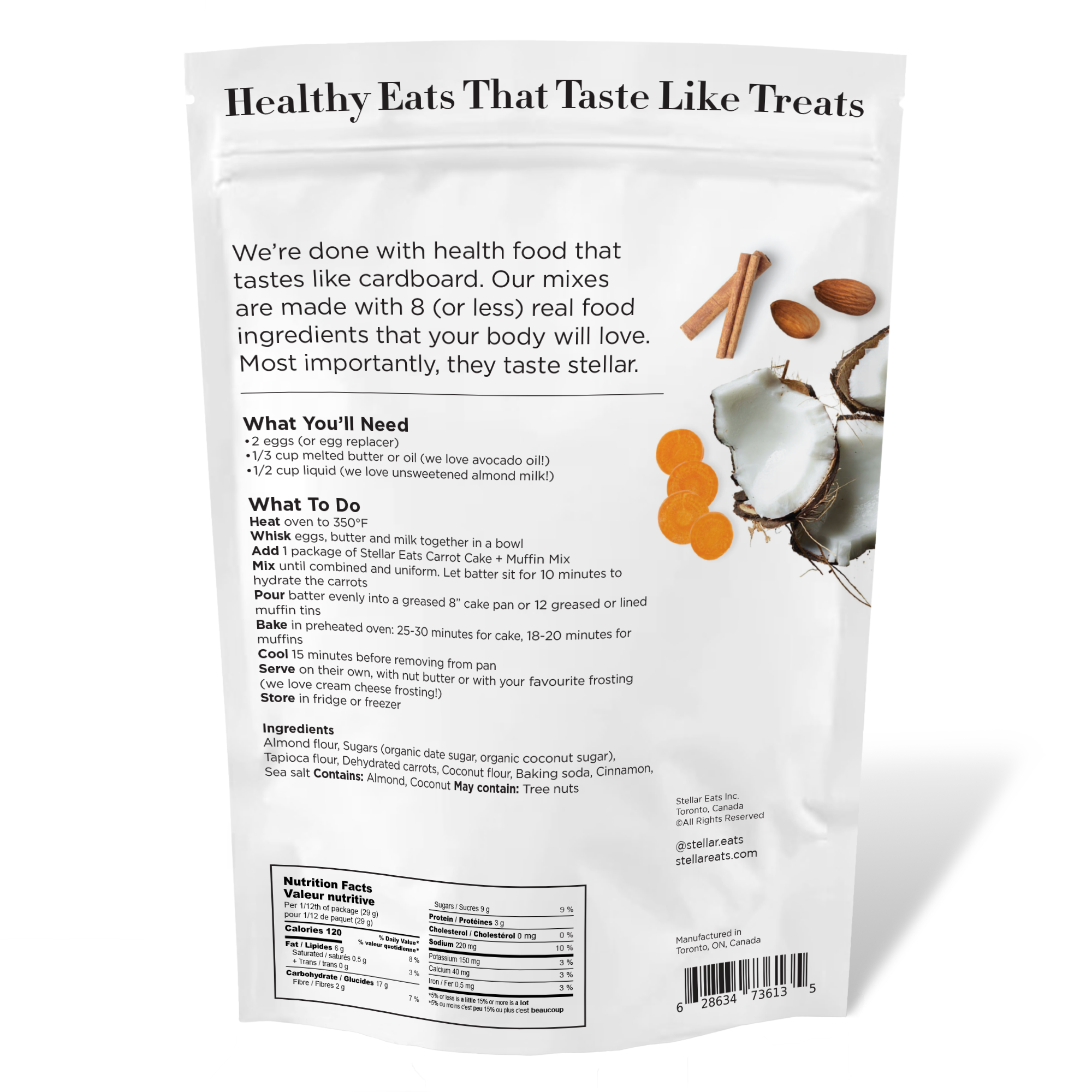 Stellar Eats Carrot Cake + Muffin Mix