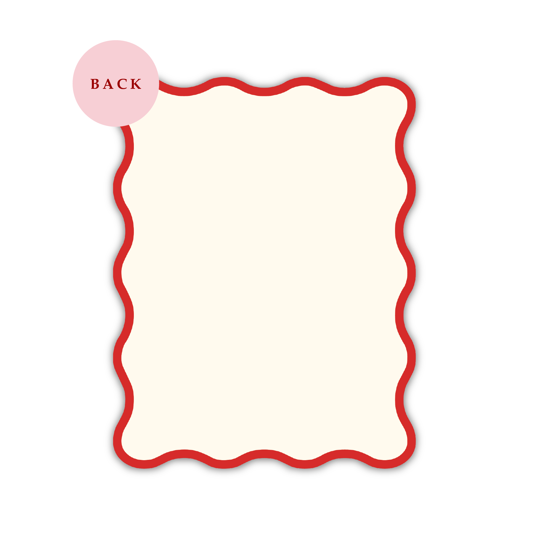 Foodie Cards with Wavy Red Edge