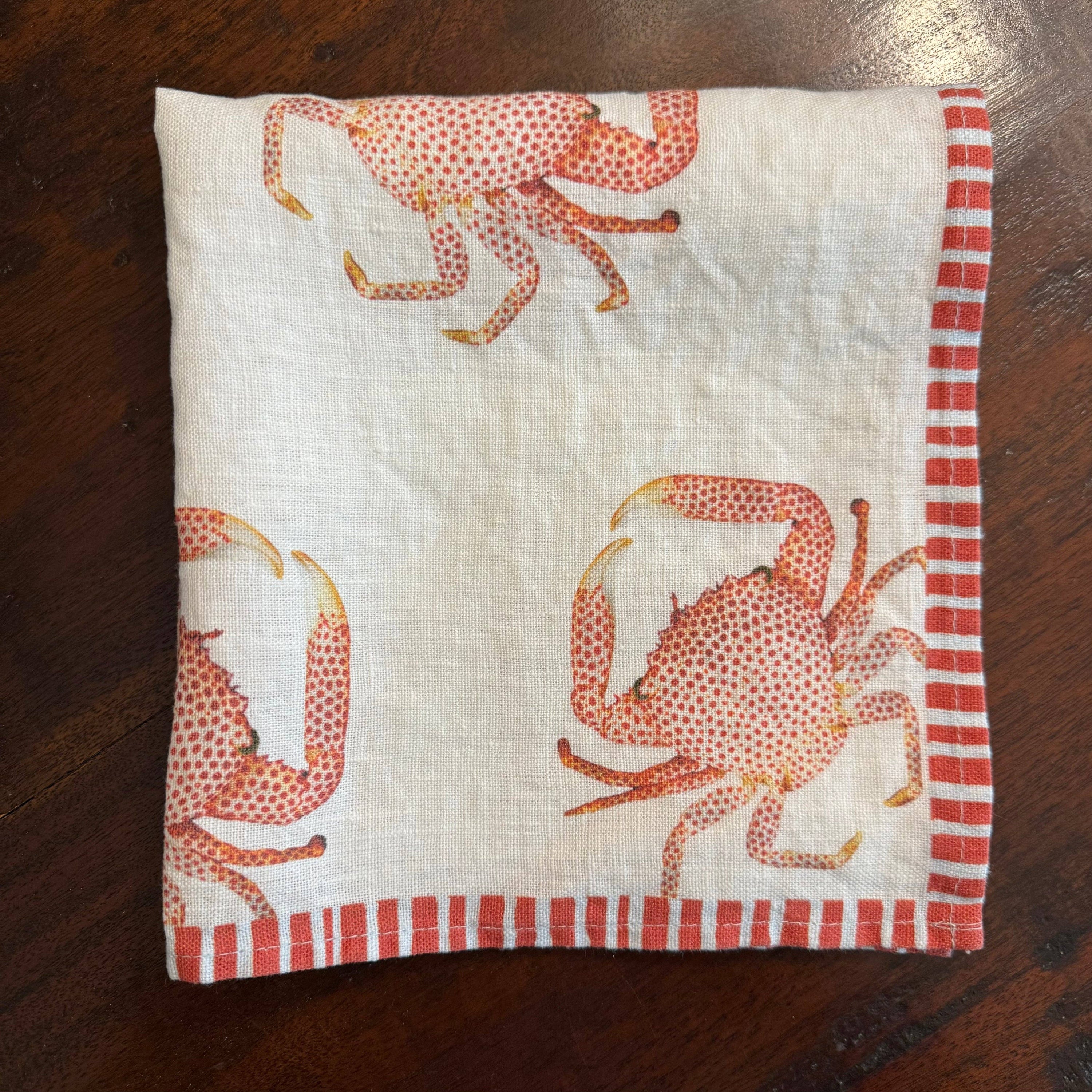 Red Crab Dinner Napkin