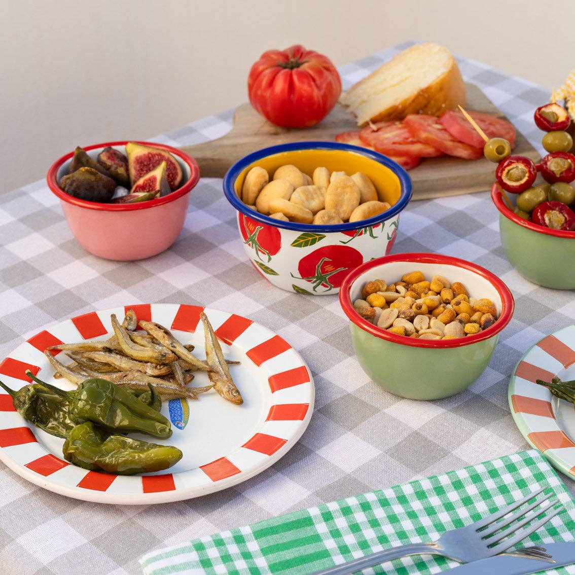 Olive Enamel Bowl