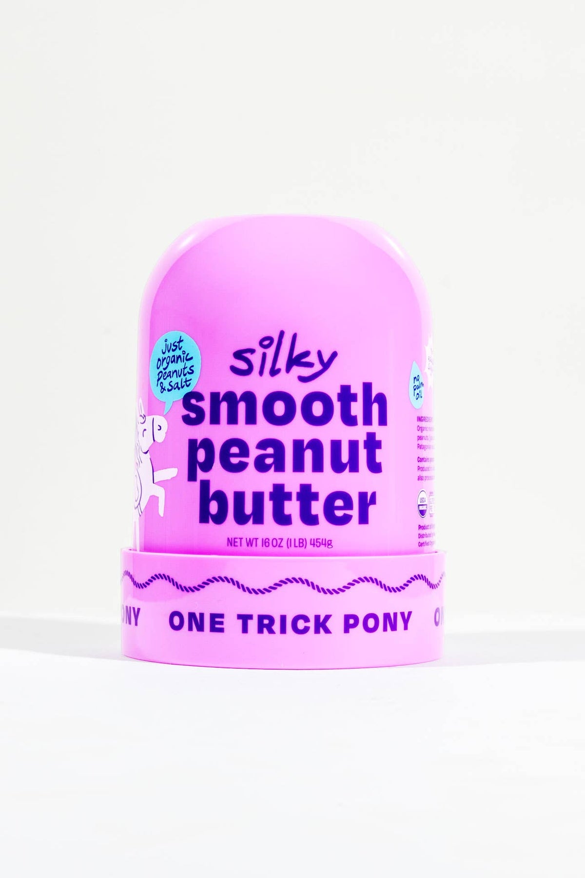 One Trick Pony Silky Smooth Organic All Natural Peanut Butter