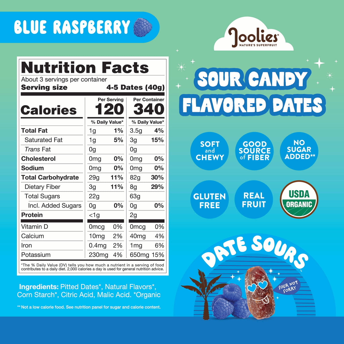 Joolies Date Sours Blue Raspberry