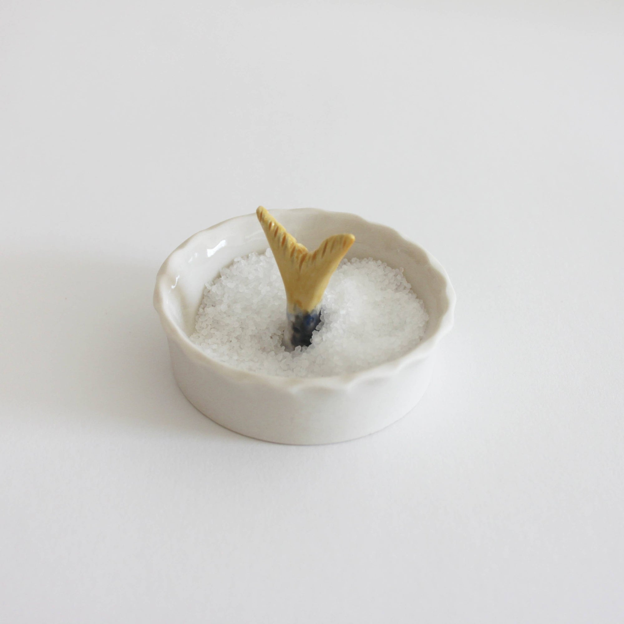 Hand-Painted Porcelain Sardine Bowl - Tail