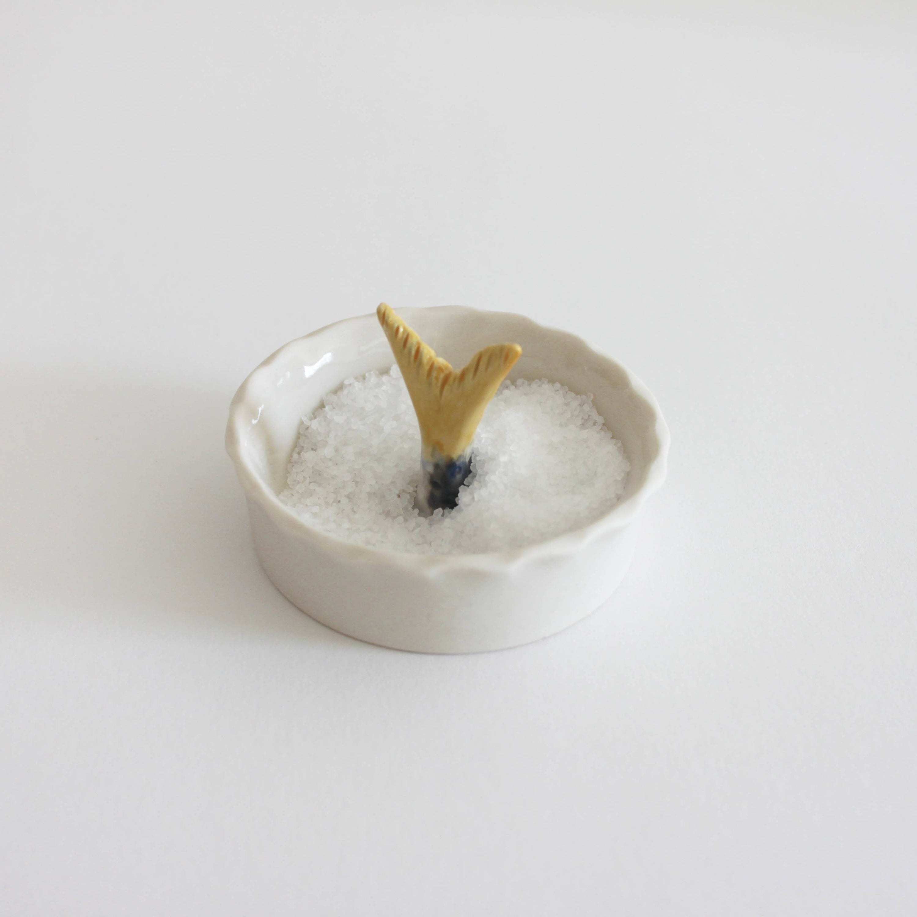 Hand-Painted Porcelain Sardine Bowl - Tail