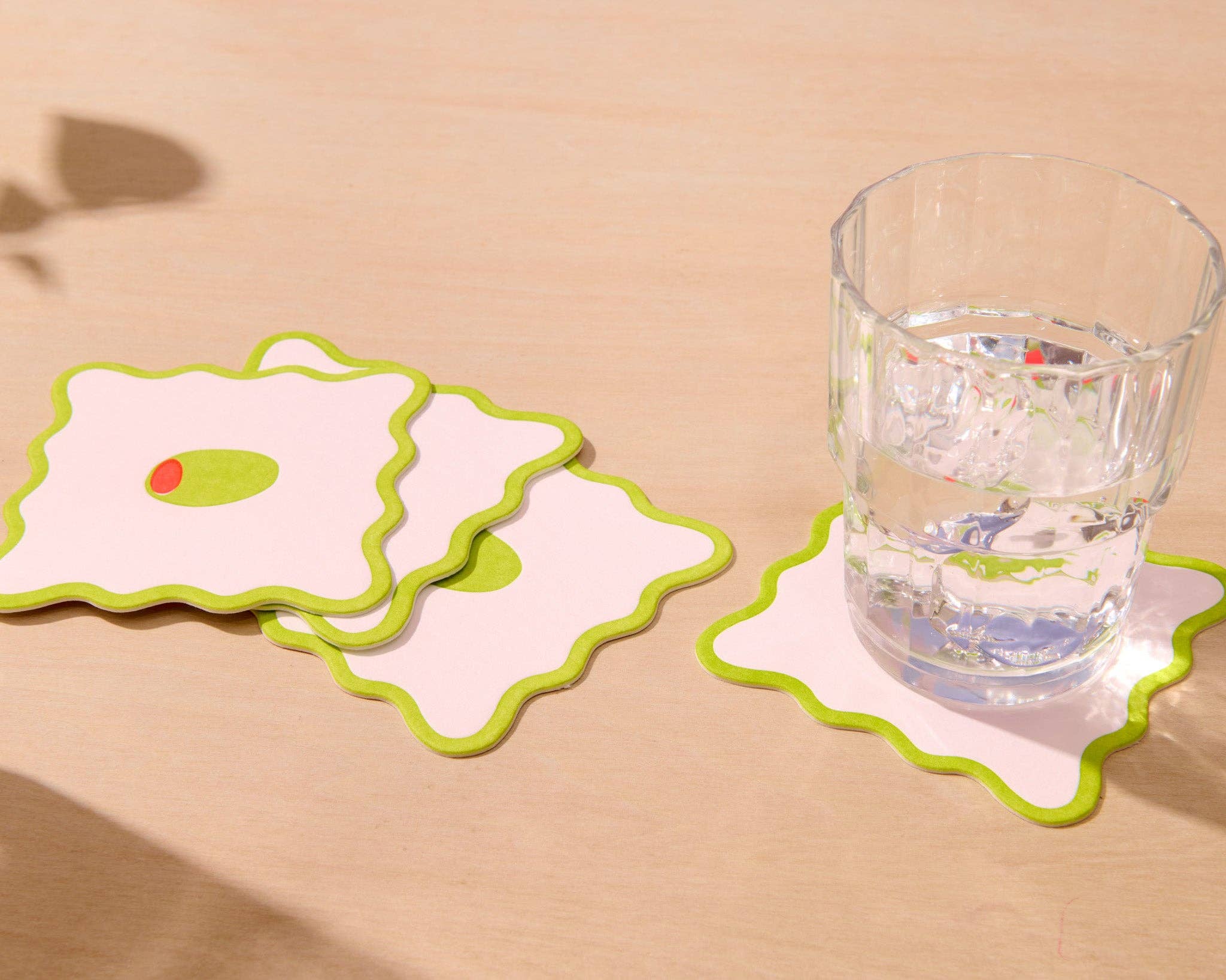 Olive Vellum Coasters