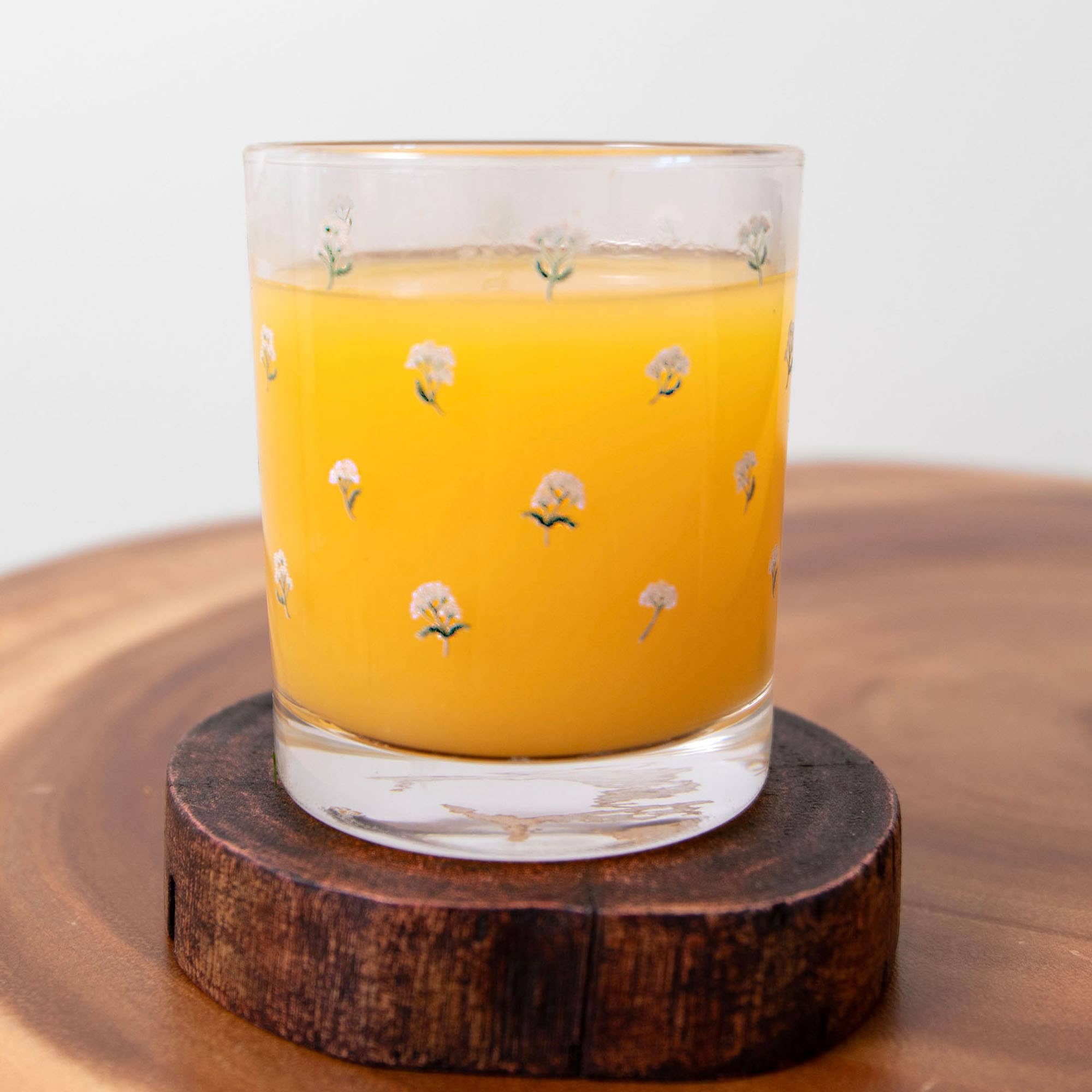 Floral Short Juice Glass