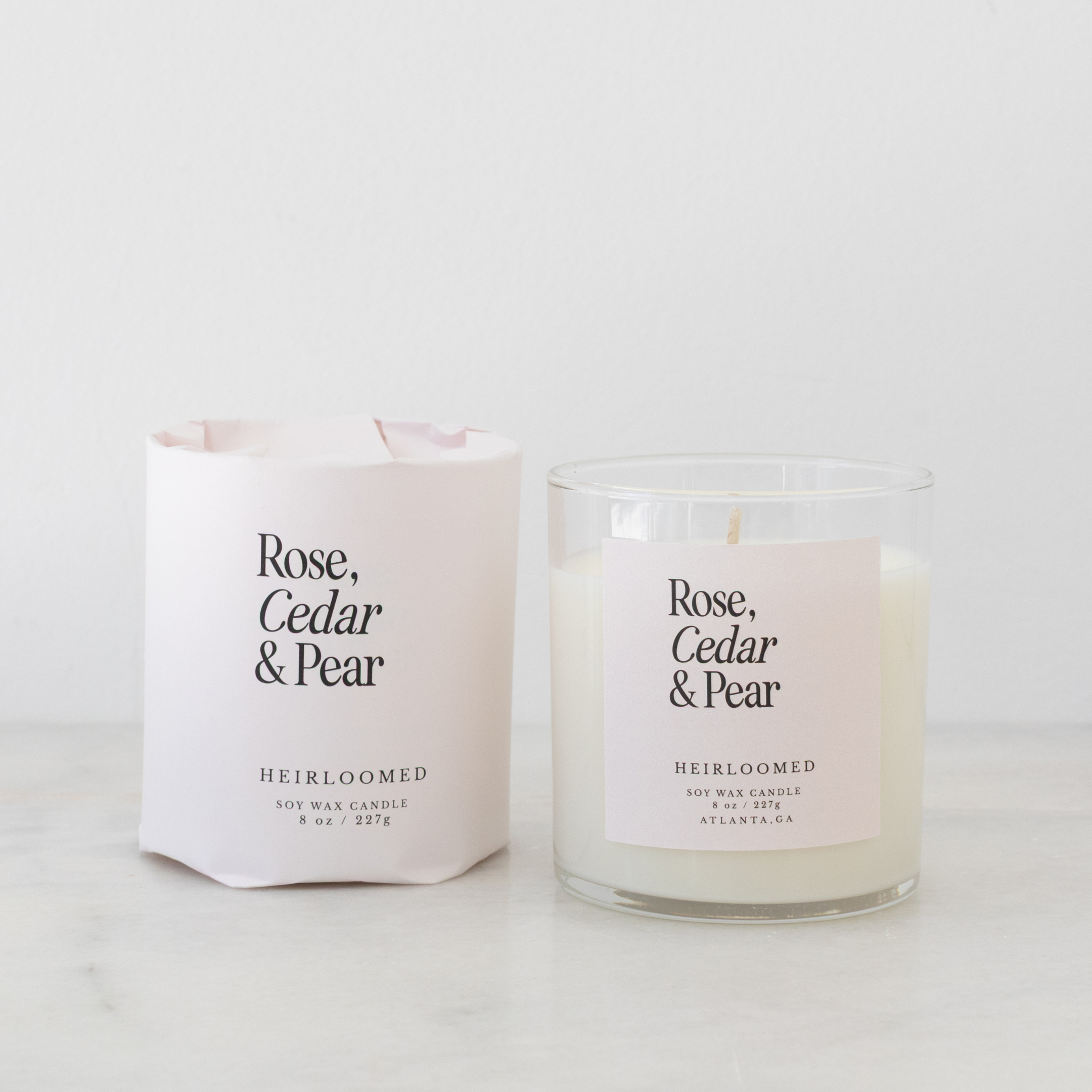 Heirloomed Candle Rose, Cedar, Pear