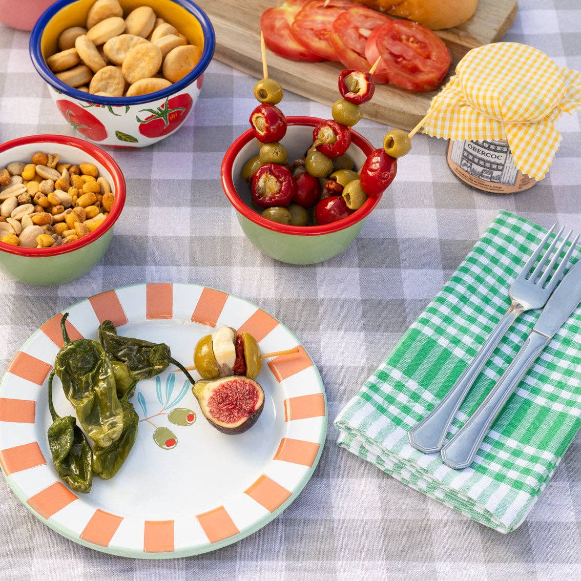 Olive Enamel Bowl