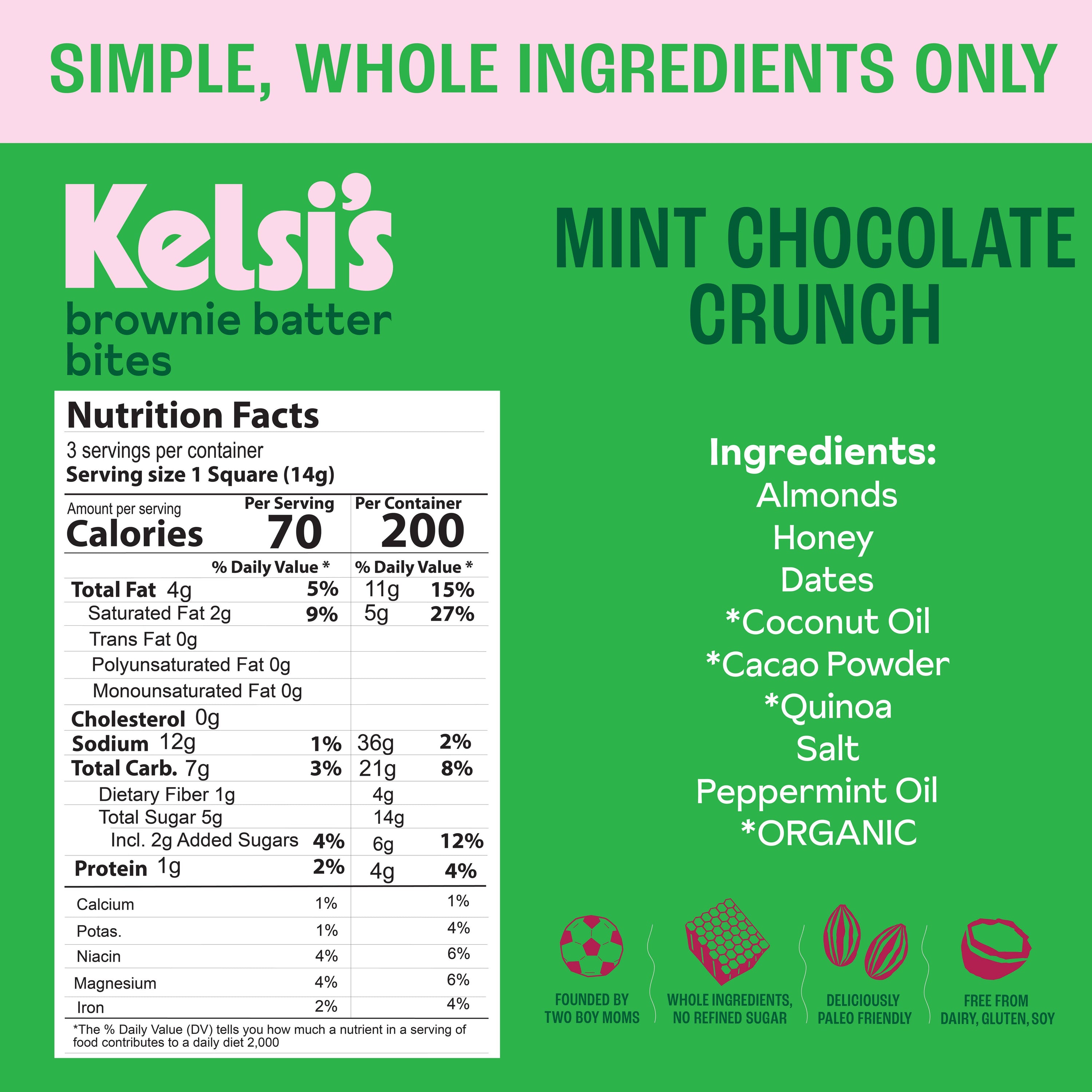 Kelsi's Mint Chocolate Crunch Brownie Batter Bites