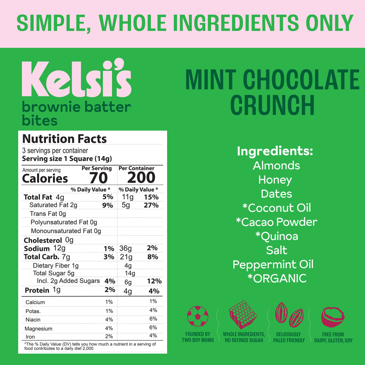 Kelsi's Mint Chocolate Crunch Brownie Batter Bites