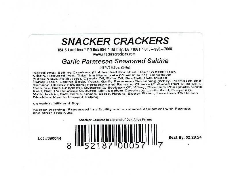 Snacker Crackers Garlic Parmesan