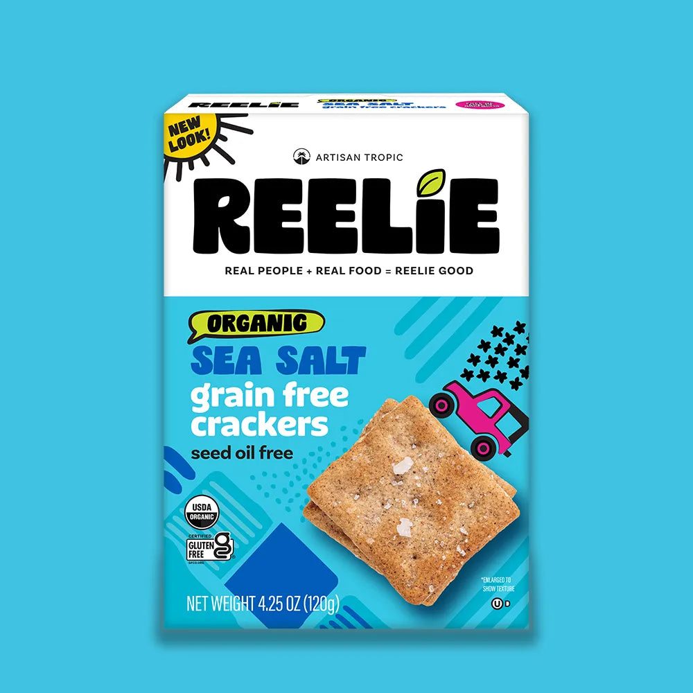 Reelie Organic Grain-Free Crackers: Sea Salt