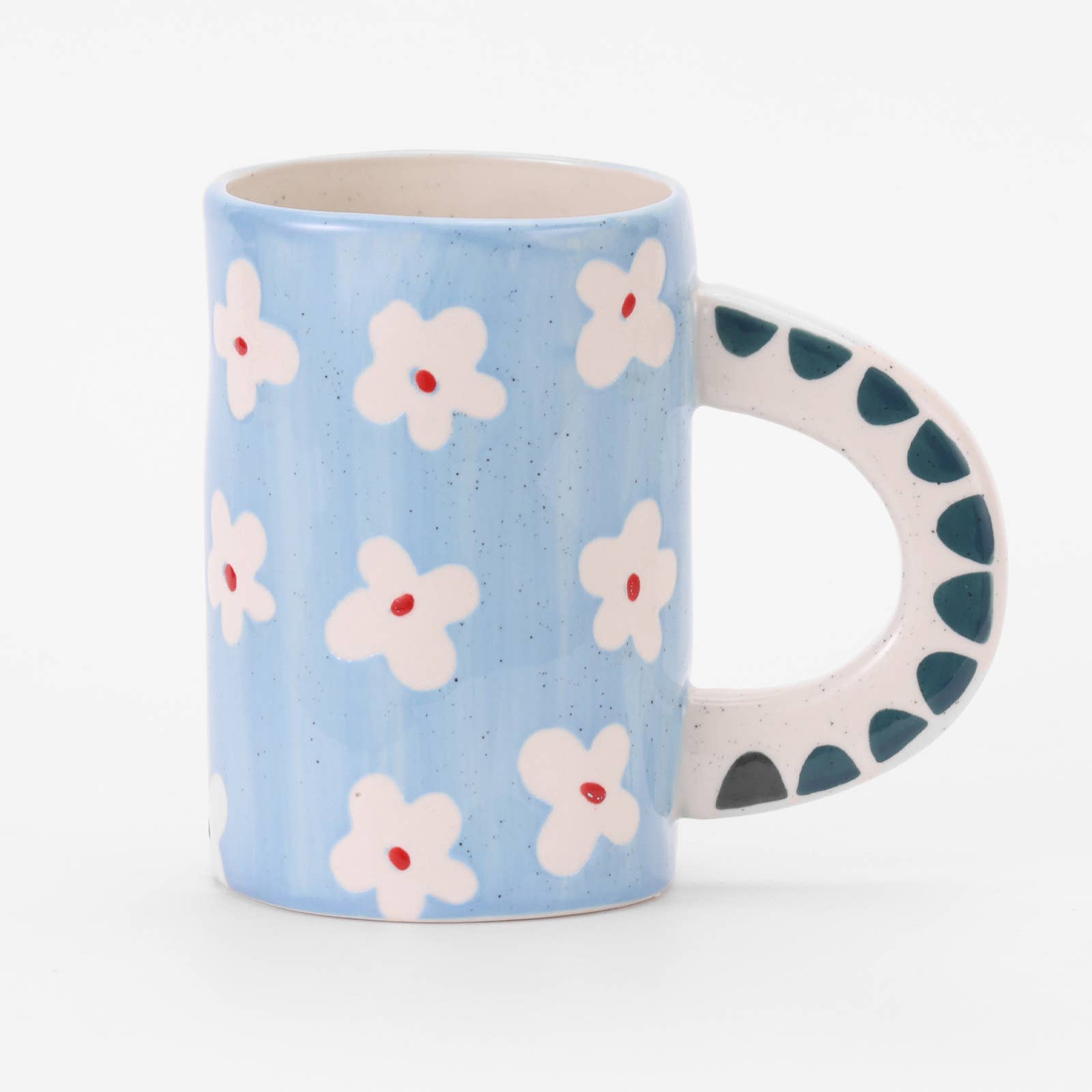 Blue floral mug
