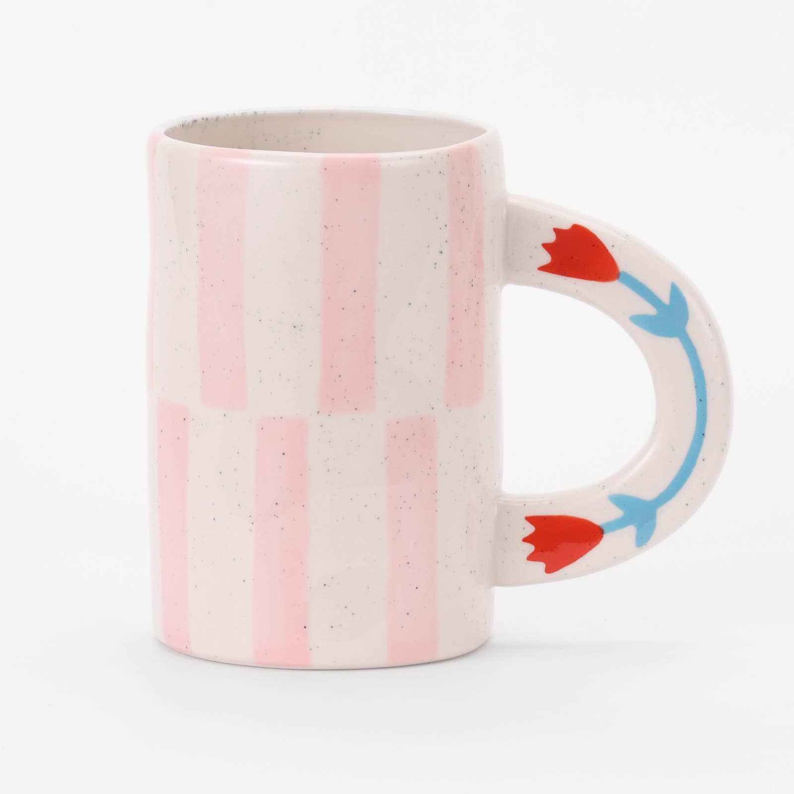 Pink striped mug