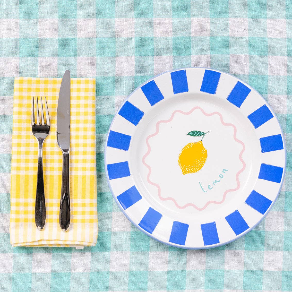 Yellow & White Gingham Napkins