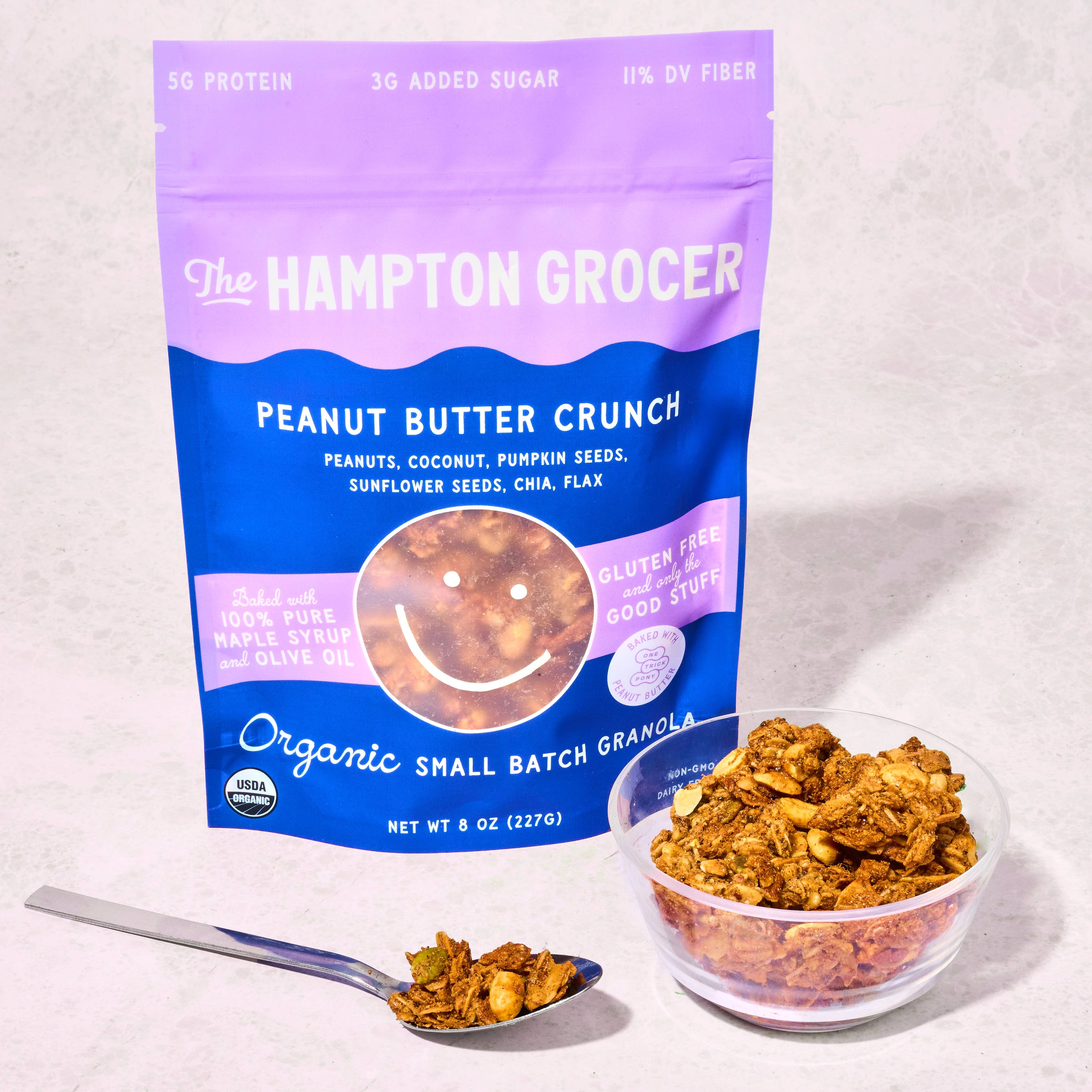 Organic Peanut Butter Crunch Granola  (w/ One Trick Pony PB)