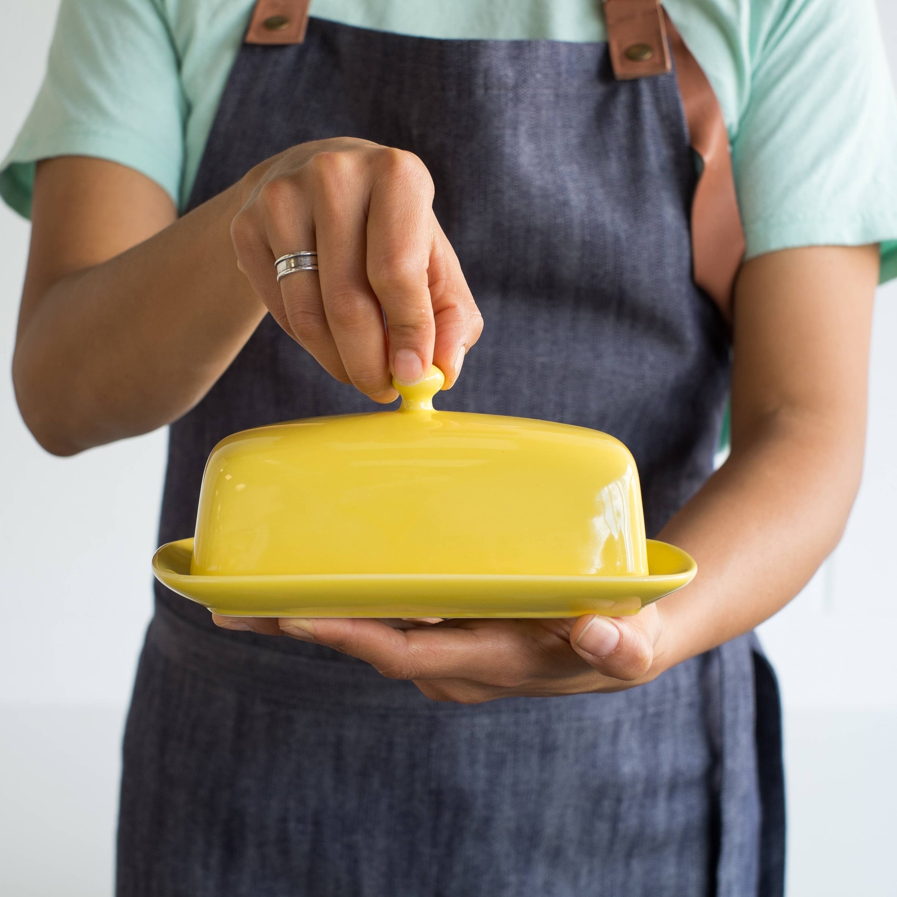 Lemon Yellow Butter Dish