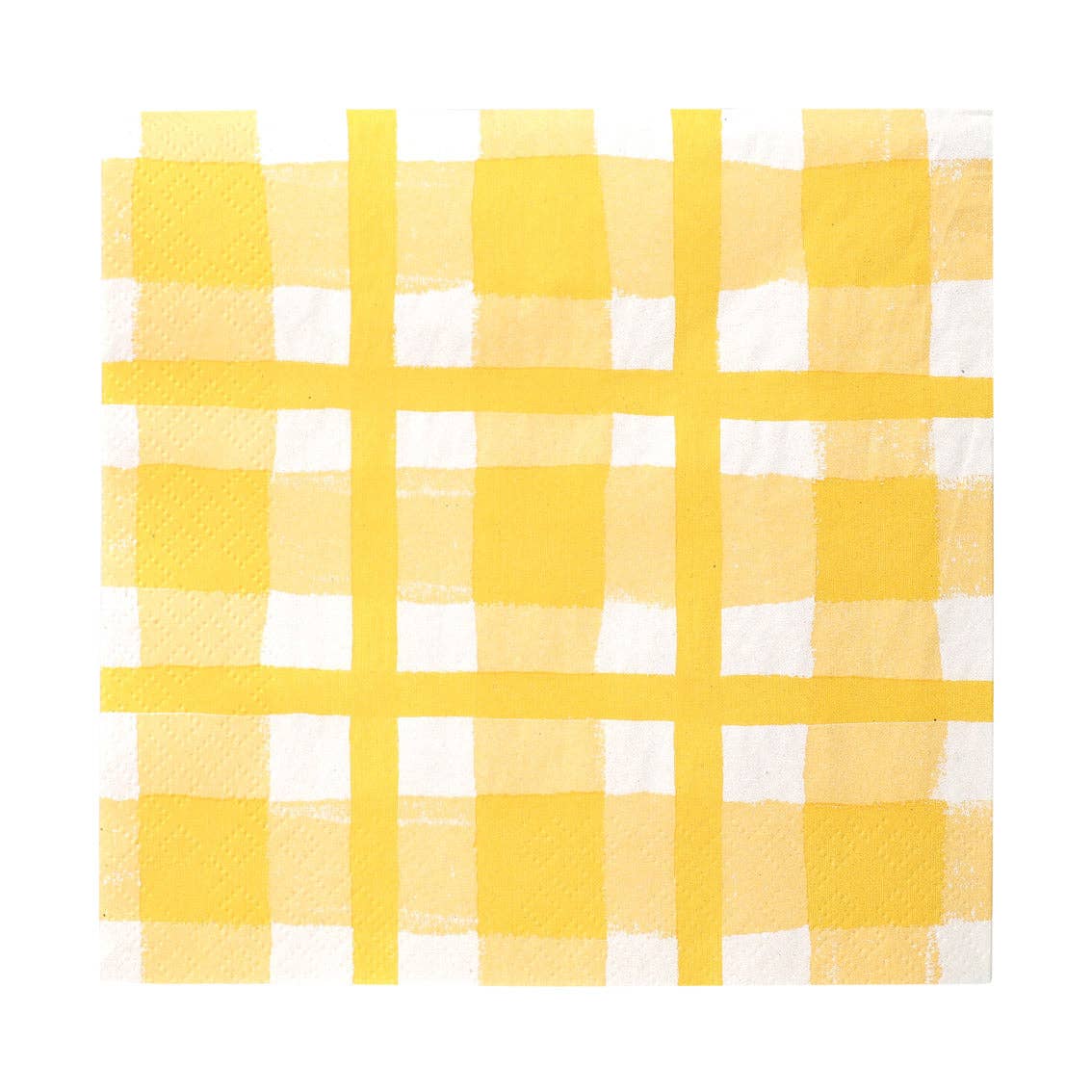 Yellow & White Check Napkins