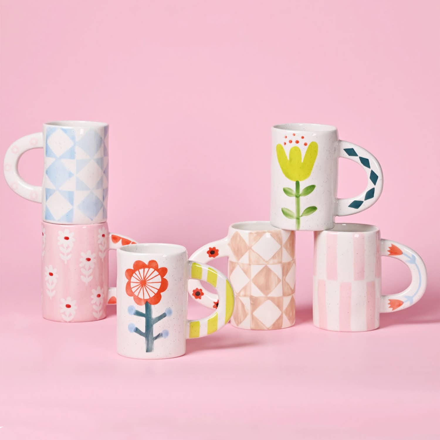 Yellow floral mug