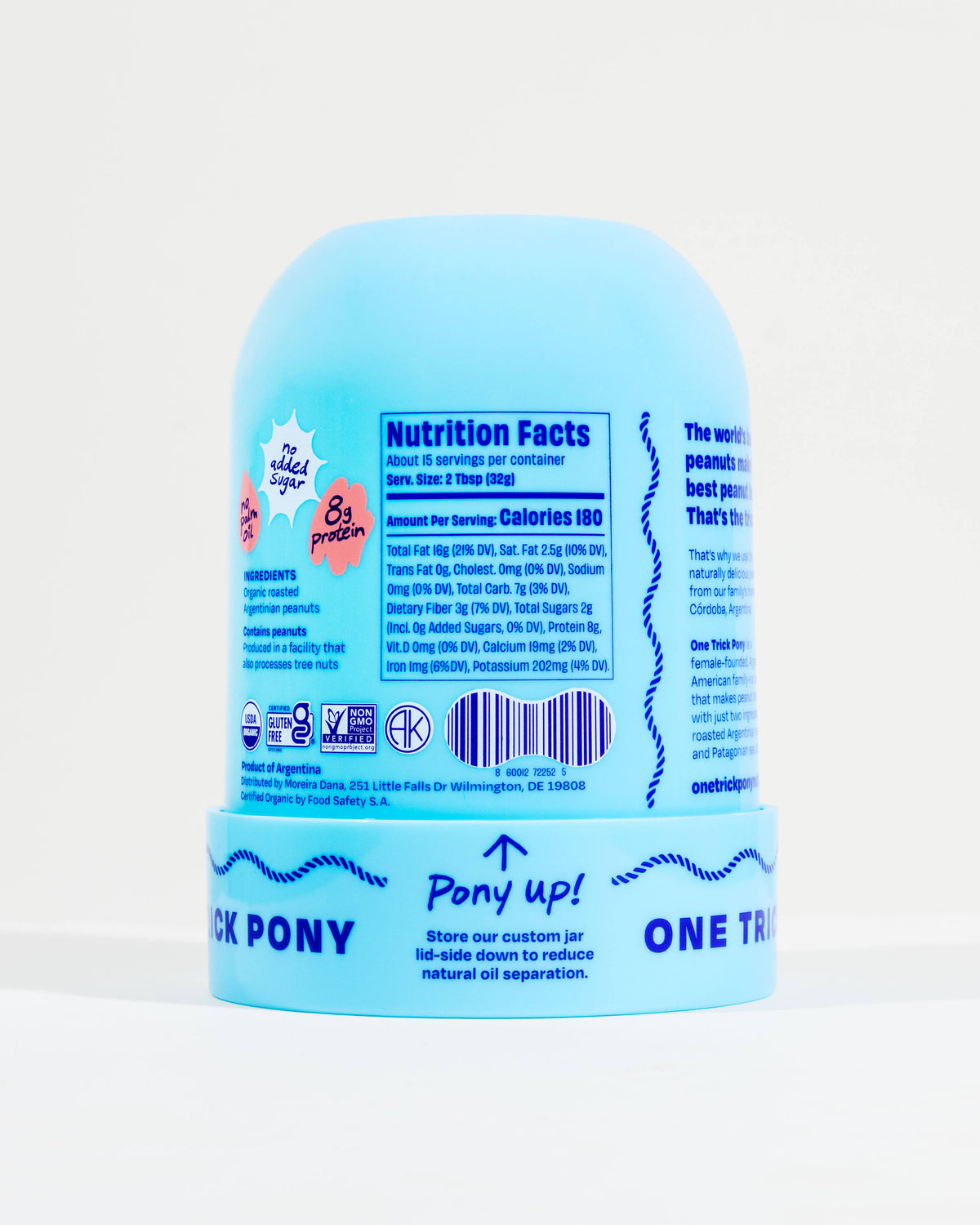 One Trick Pony Organic Unsalted Peanut Butter
