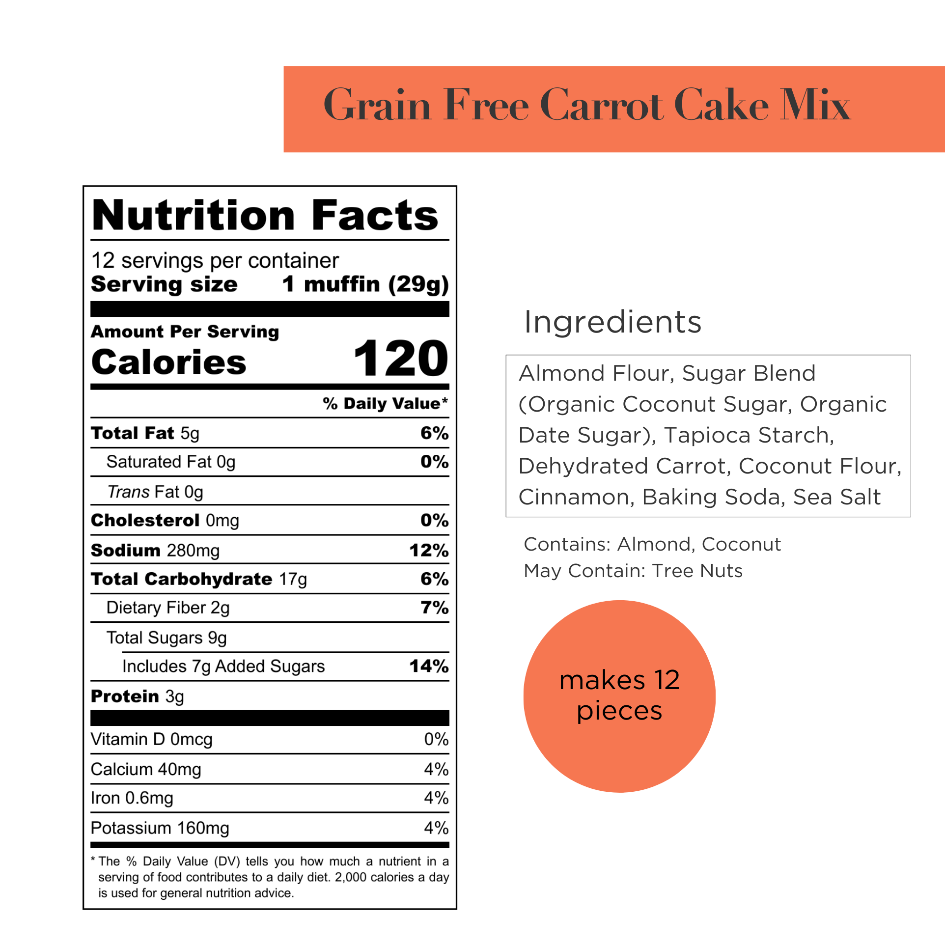 Stellar Eats Carrot Cake + Muffin Mix