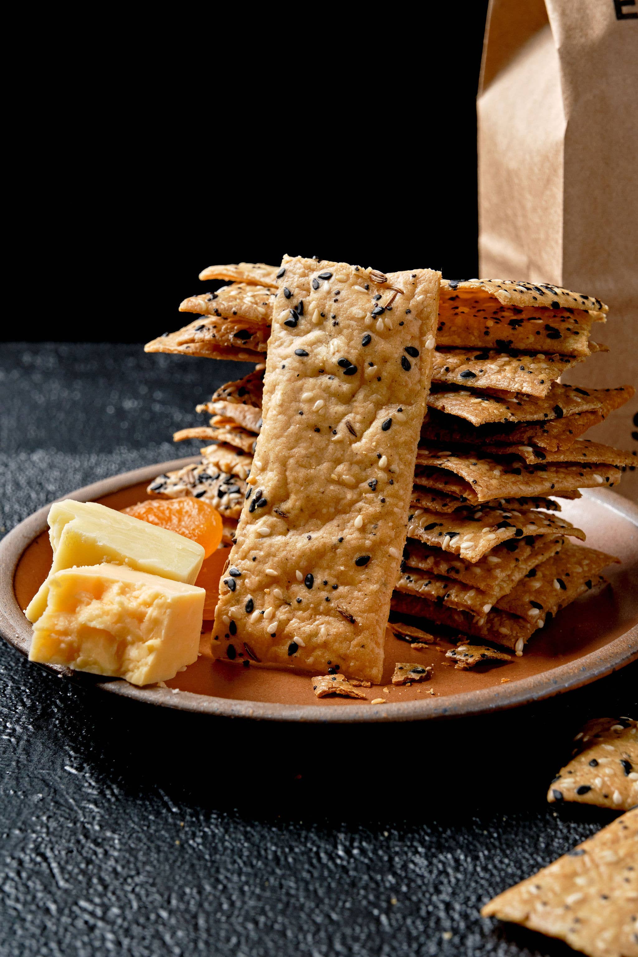 Everything Sourdough Crackers