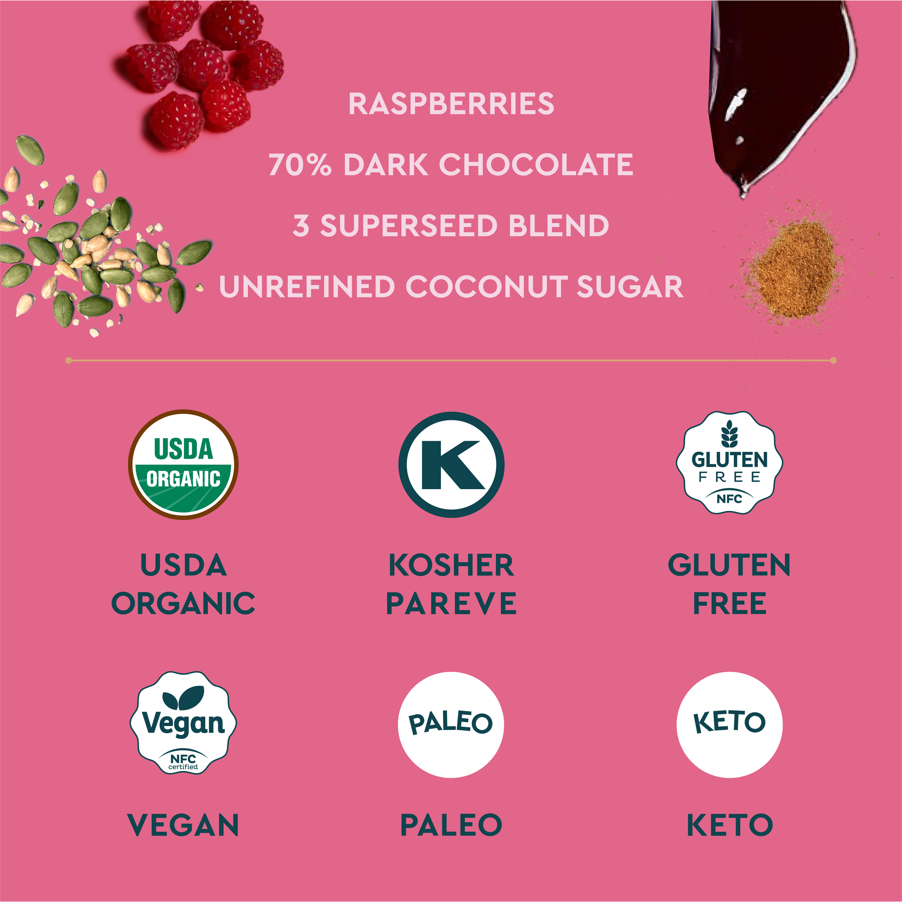 Seedly Raspberry Bliss Bark
