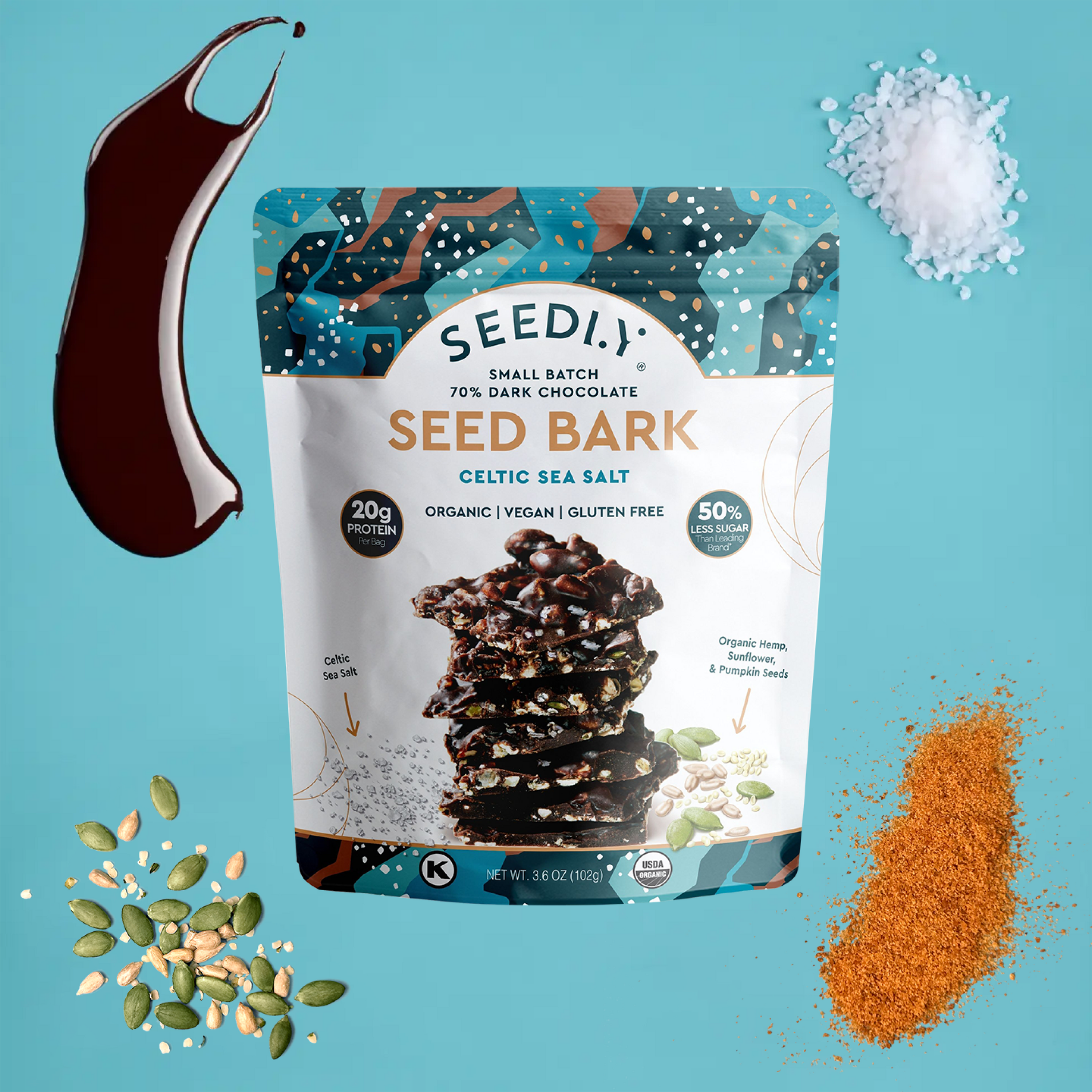 Seedly Sea Salt Dark Chocolate Bark