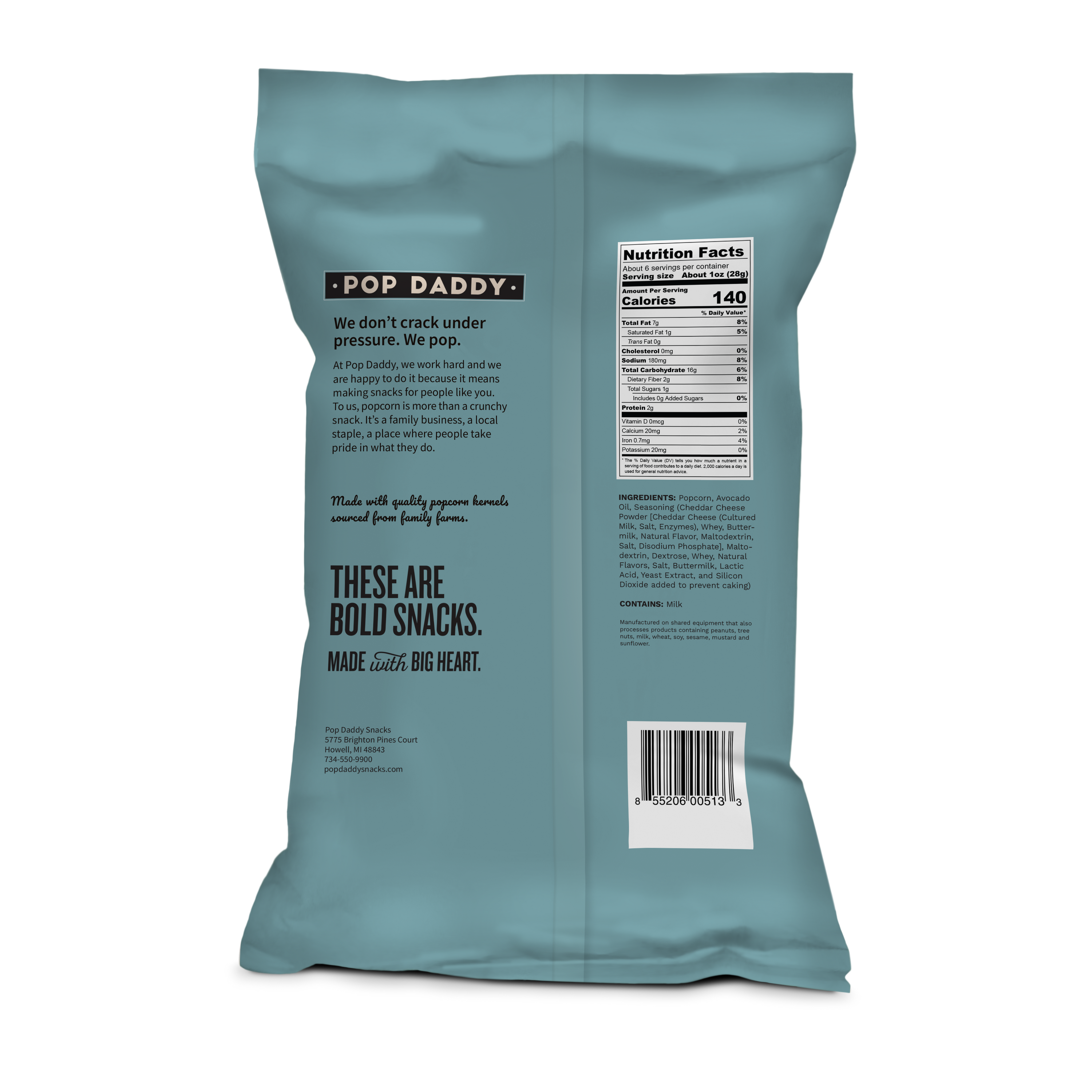 Pop Daddy White Cheddar Popcorn