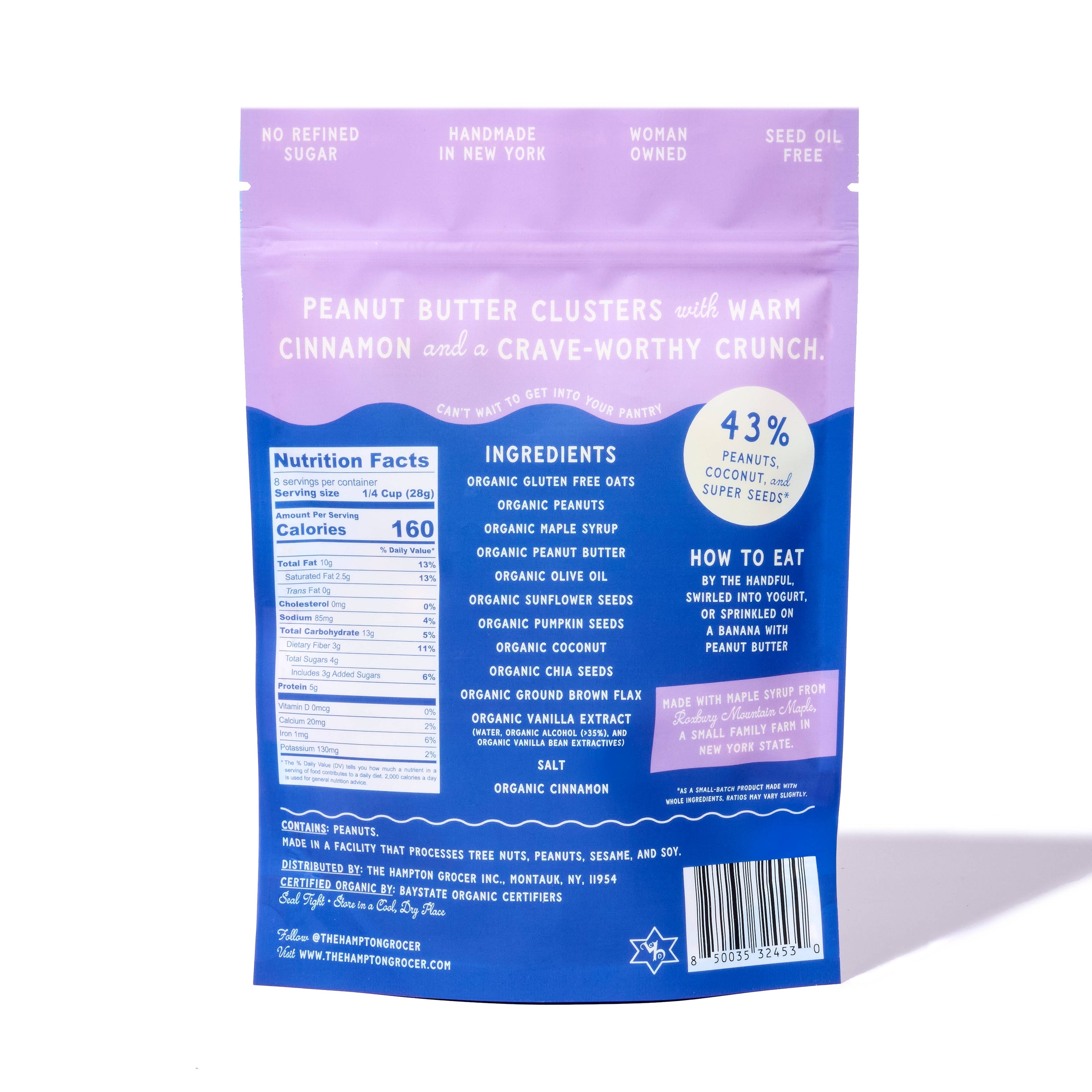 Organic Peanut Butter Crunch Granola  (w/ One Trick Pony PB)