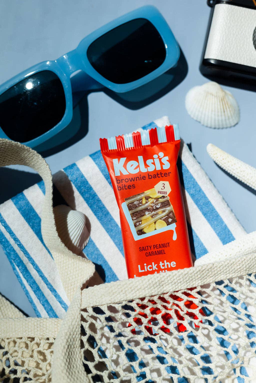 Kelsi's Salty Peanut Caramel Brownie Batter Bites