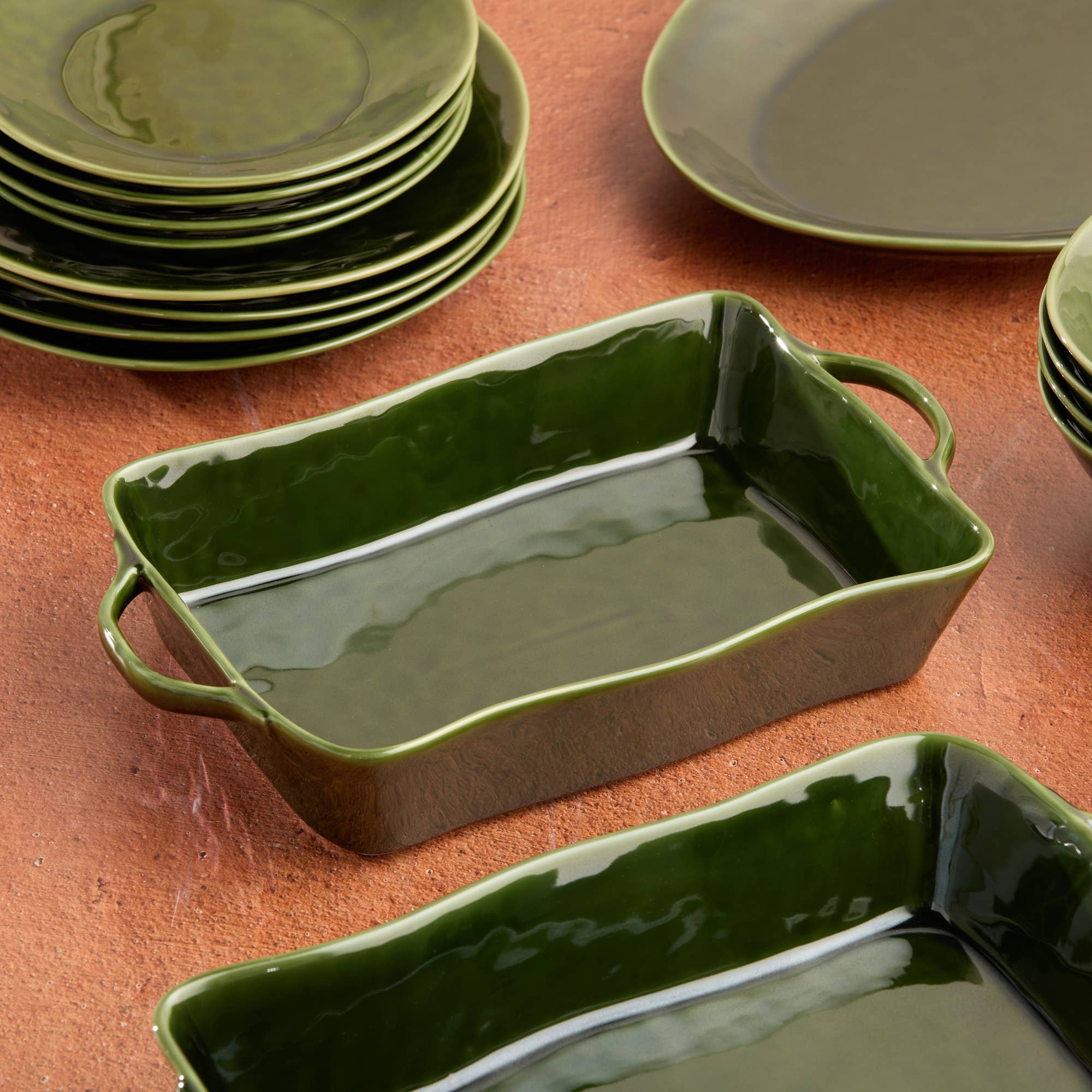 Green Baking Dish