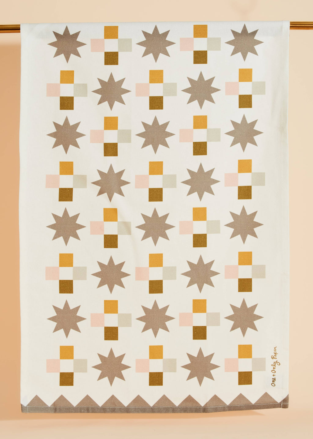 Quilt Block Cotton Tea Towel