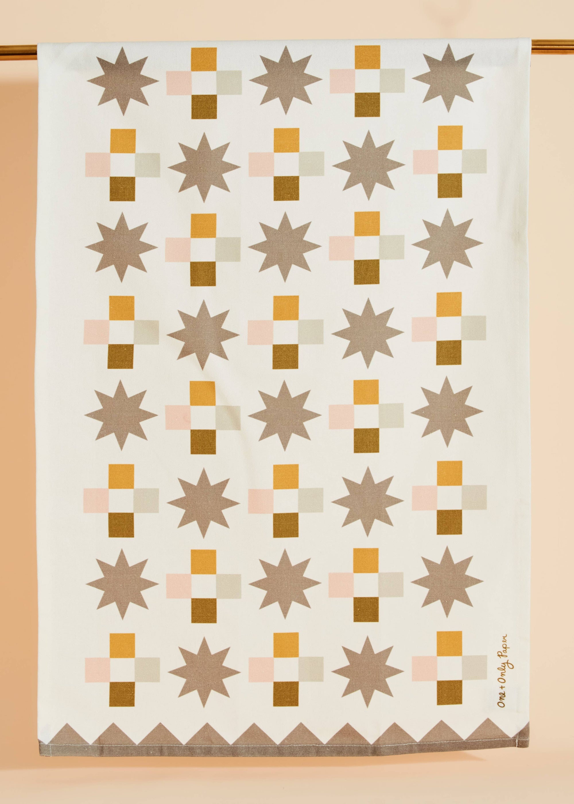 Quilt Block Cotton Tea Towel