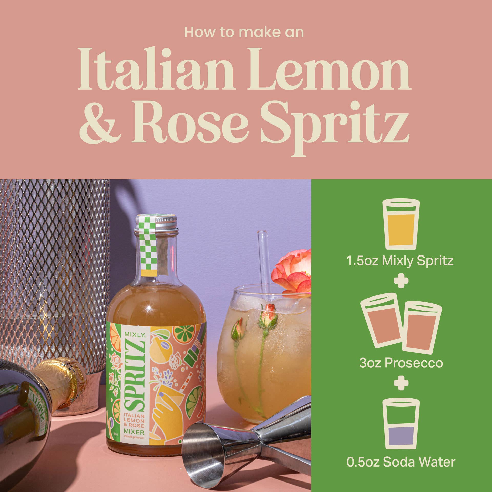 Mixly Italian Lemon & Rose Spritz Mixer