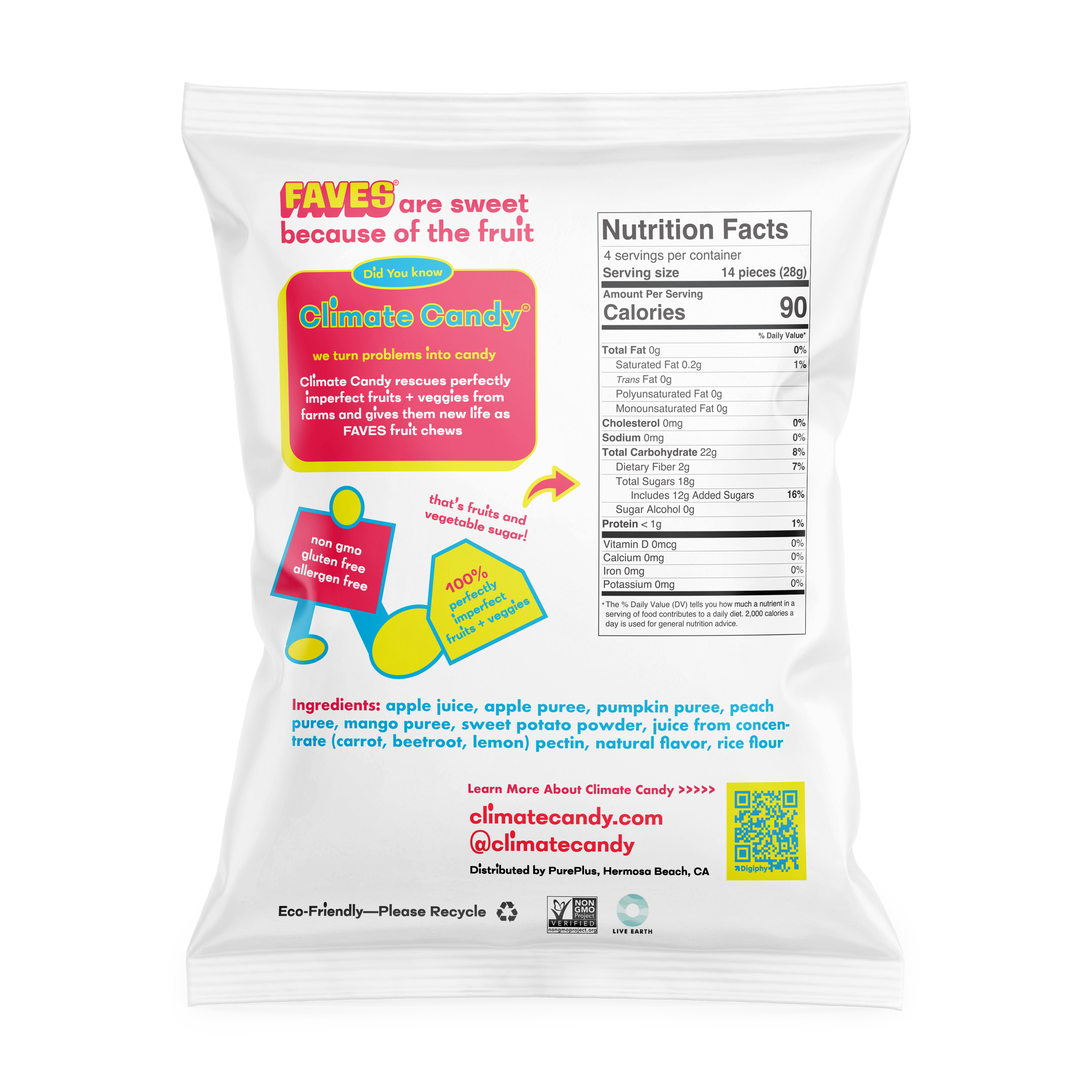 Faves Peach Mango Fruit Chews