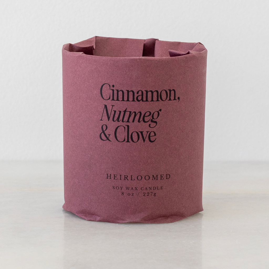 Heirloomed Candle Cinnamon, Nutmeg & Clove
