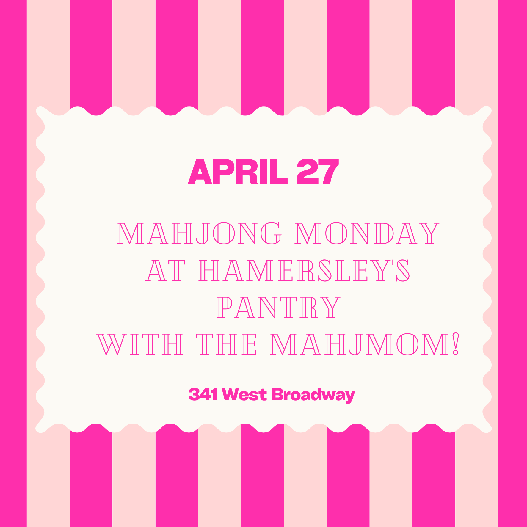 April 27: Mahjong Monday with the Mahjmom