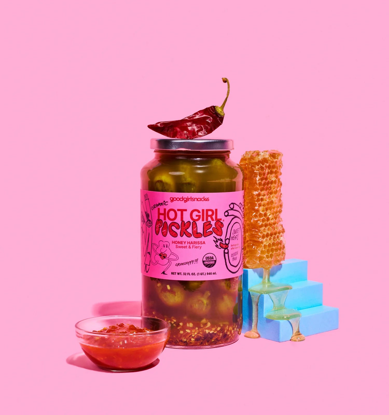 Hot Girl Pickles Honey Harissa