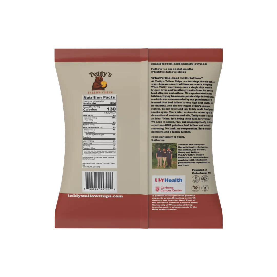 Teddy's Tallow Chips Himalayan Salt