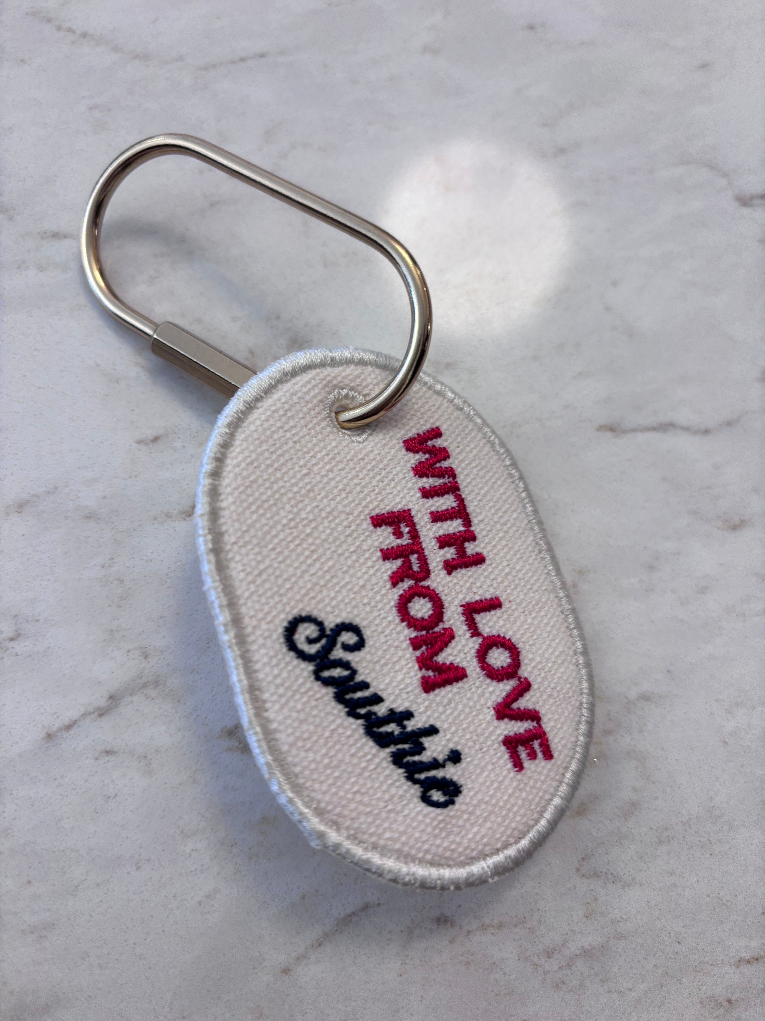 Embroidered Love from Southie Keychain