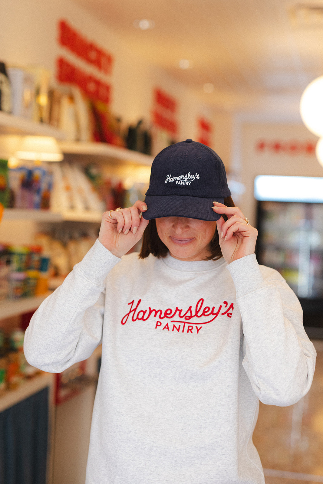 Blue Cord Dad hat (full logo)