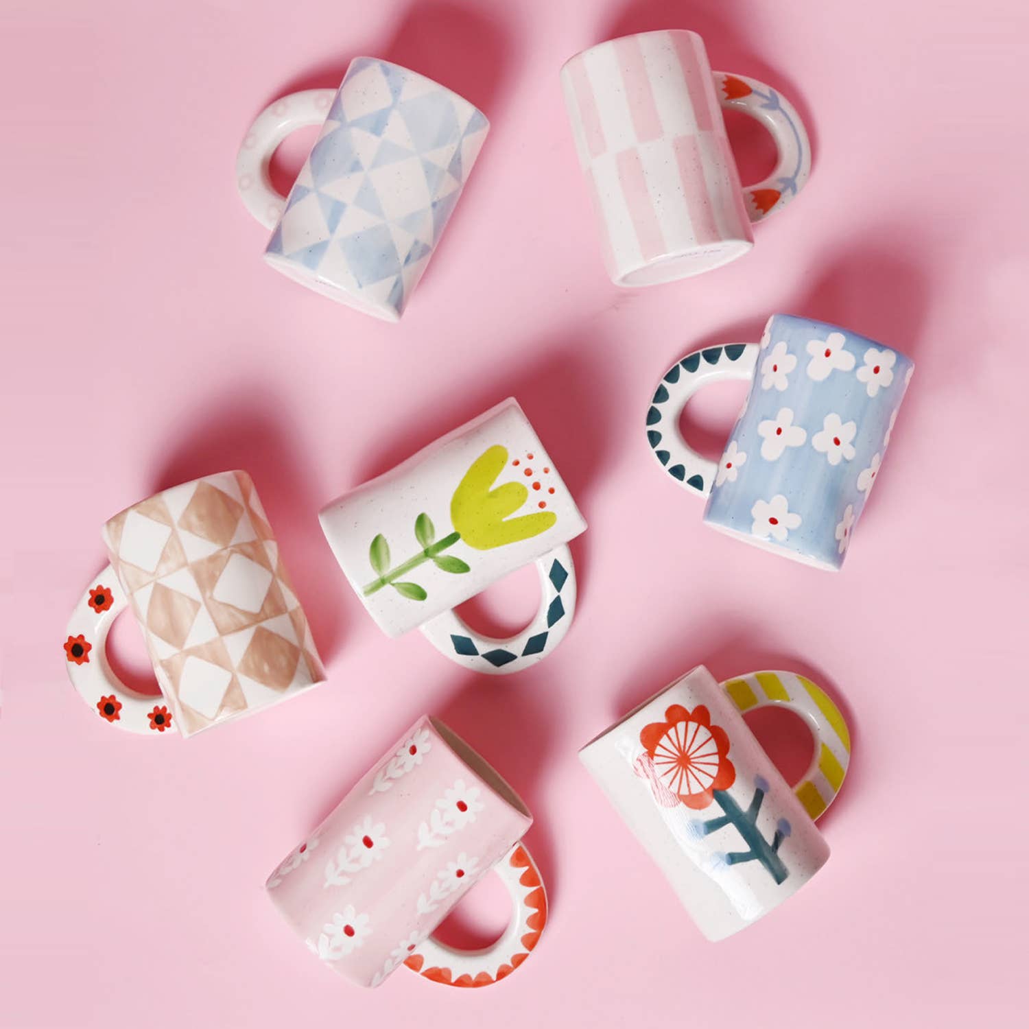 Blue floral mug