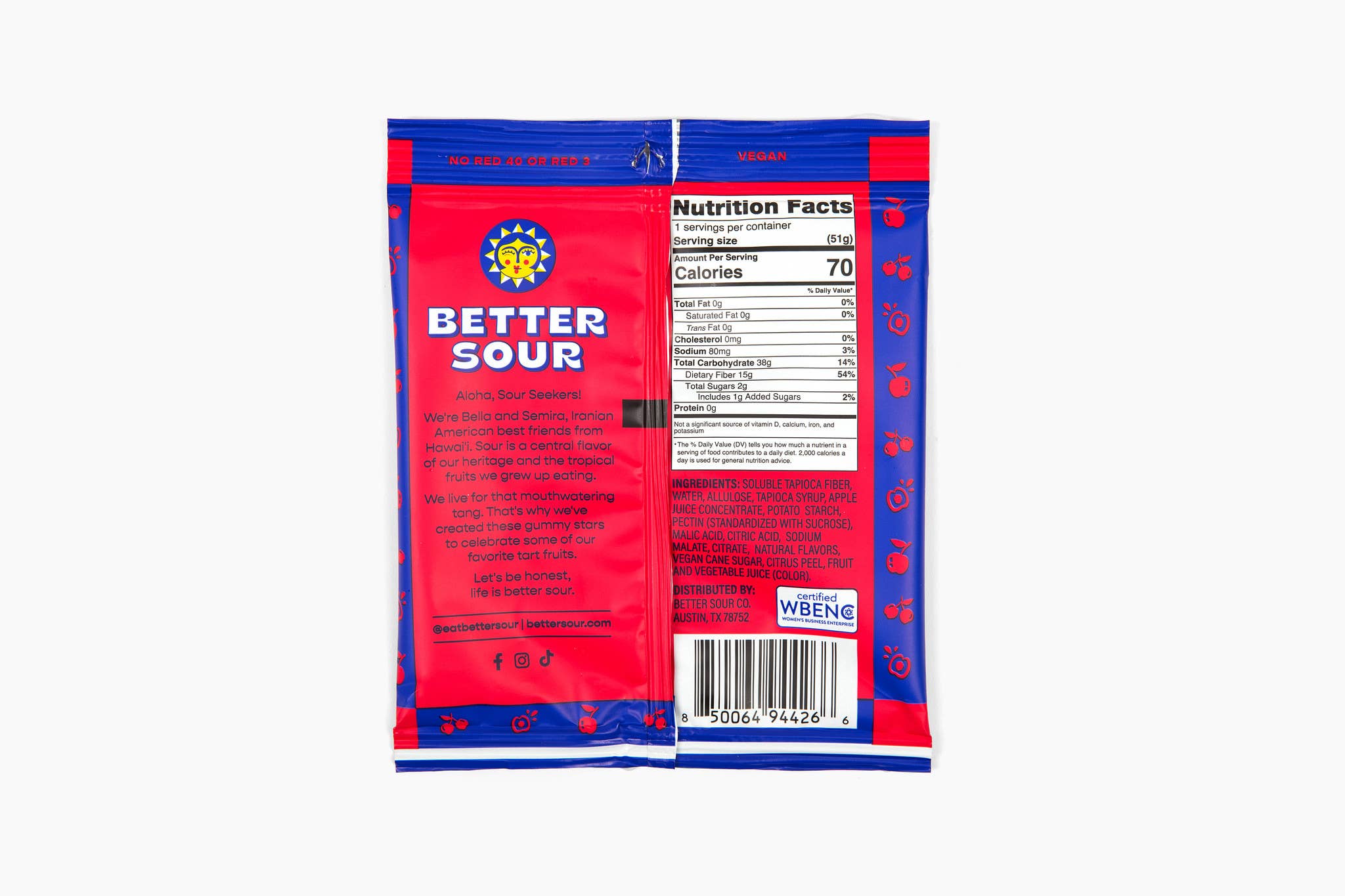 Better Sour Tart Cherry Gummy Stars