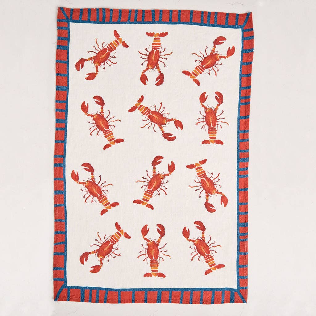 Pot of Lobsters Tea Towel
