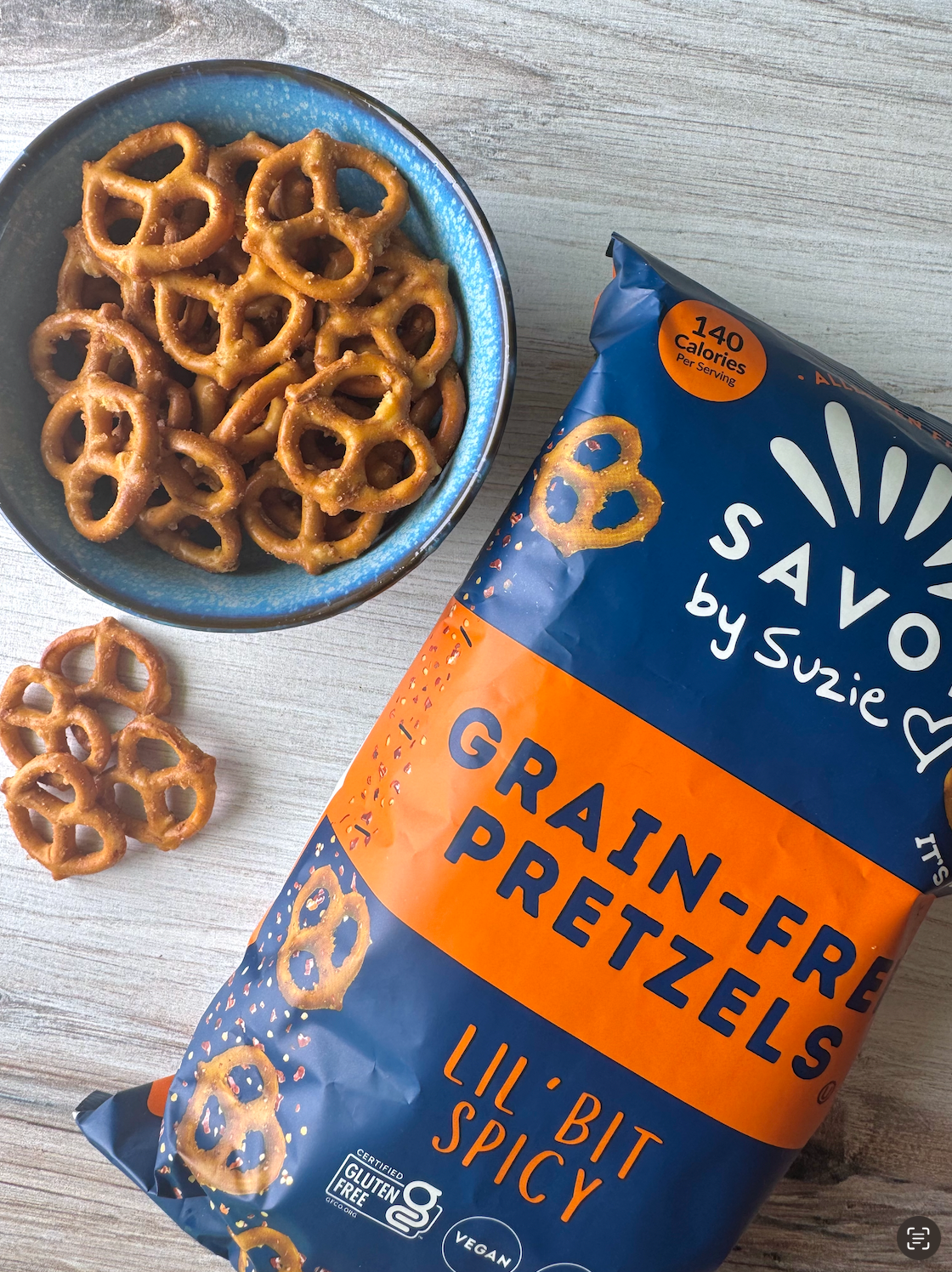 Savor by Suzie Spicy Grain Free Pretzels 5oz