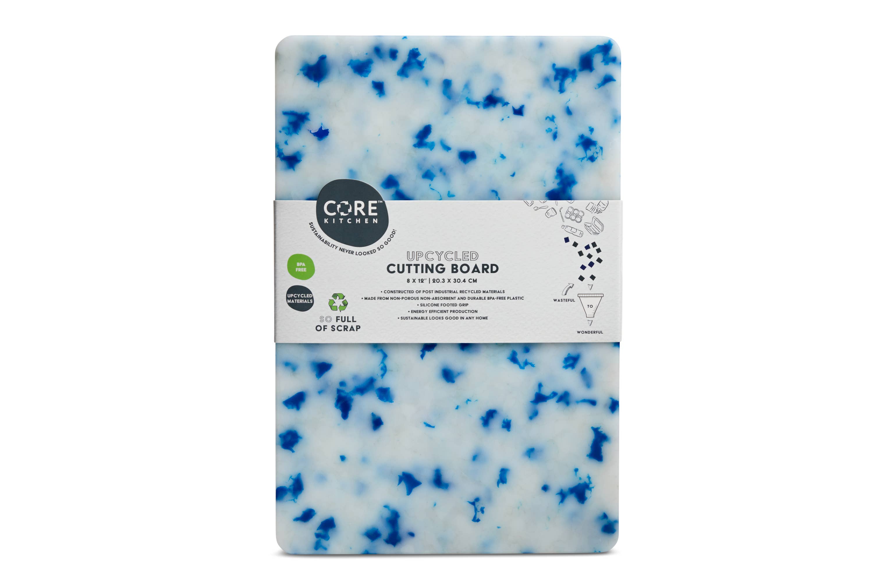 Blue Confetti Cutting Board