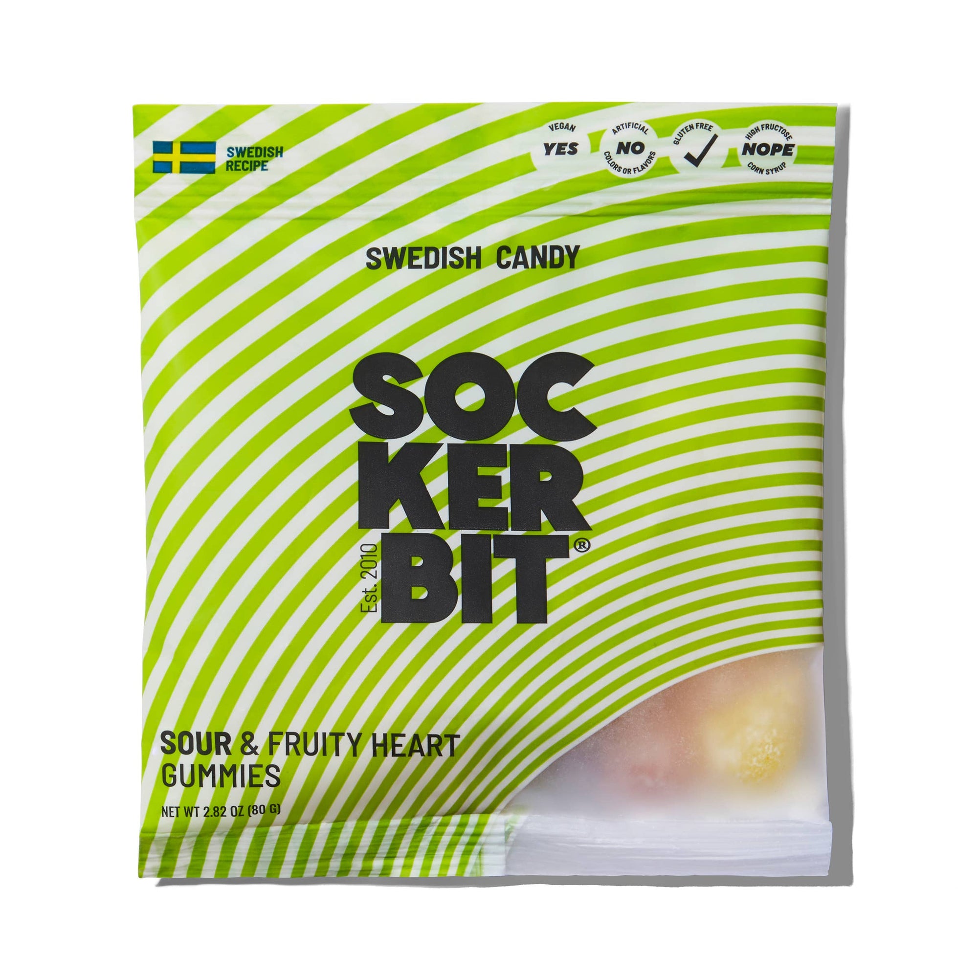 Sockerbit Sour Fruity Heart Gummies Swedish Candy