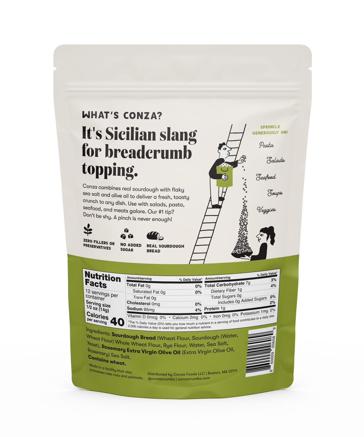 Conza Olive Oil & Sea Salt Sourdough Crunch Breadcrumbs